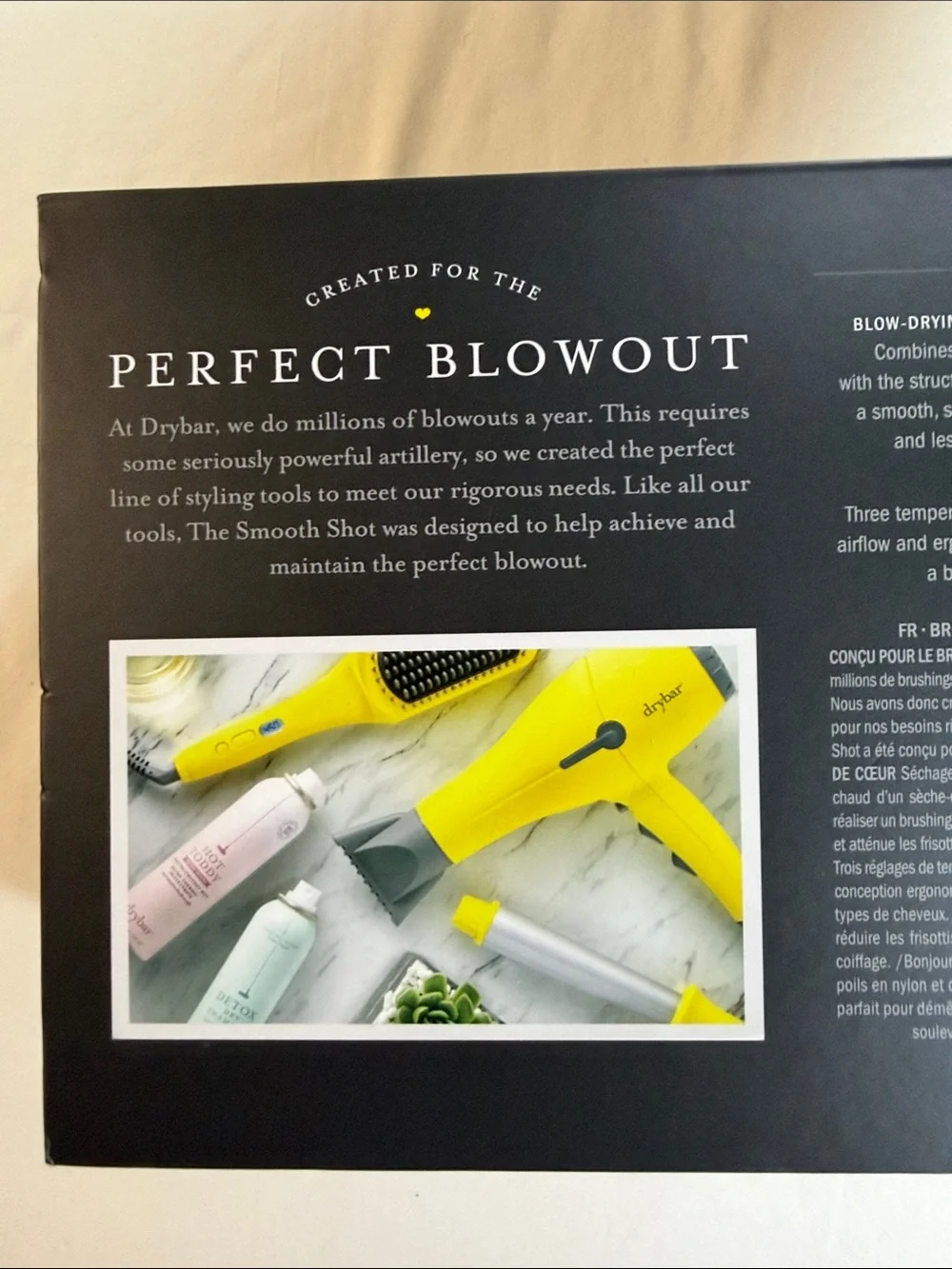 Drybar Smooth Shot Paddle Brush Blow-Dryer in Bright Yellow  NIB